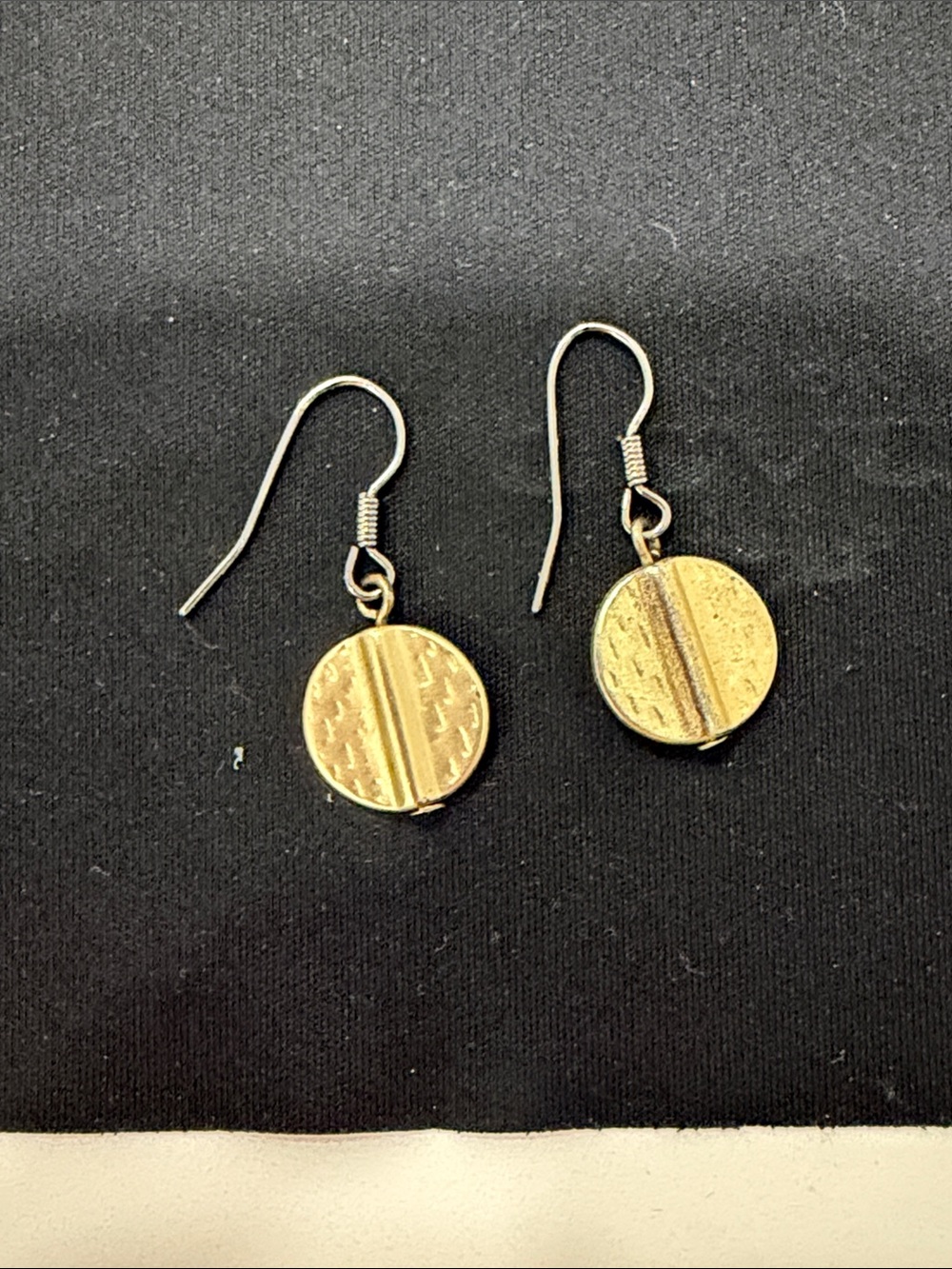 Gold-Tone Round Dangle Earrings - Elegant Everyday Style